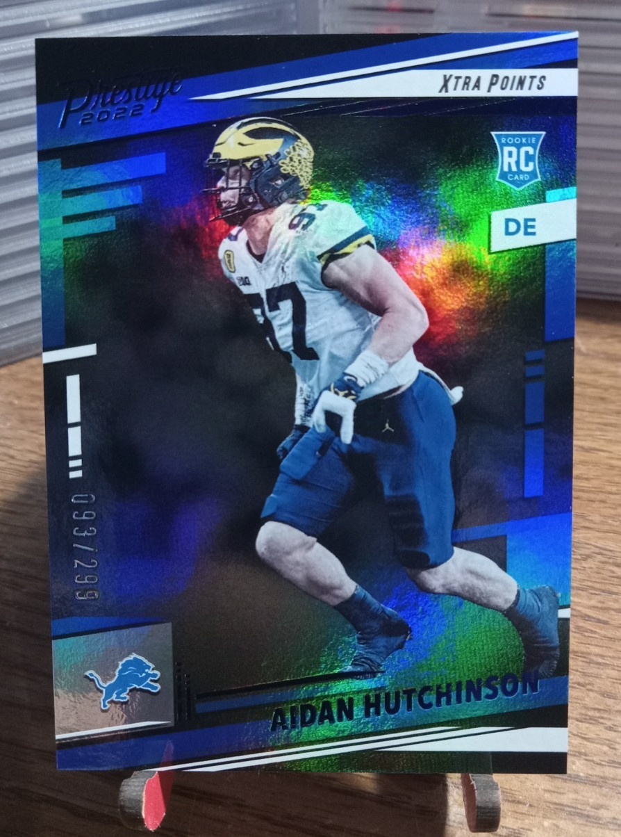2022 Prestige Football Rookies Premium Blue #312 Aidan Hutchinson /299