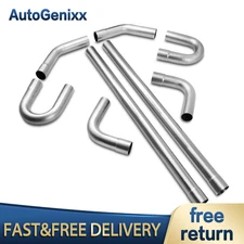 8PCS 2.5" OD DIY CUSTOM MILD STEEL MANDREL EXHAUST TUBING BEND STRAIGHT PIPE KIT