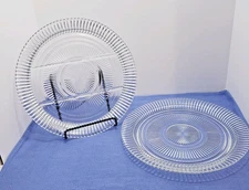 Set of 2 Anchor Hocking Queen Mary Sandwich Serving Plate&3 Section Relish Plate