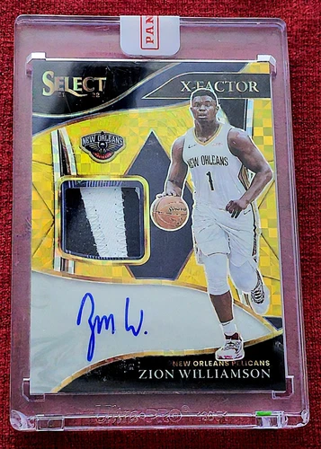 2021-22 Panini Select X-Factor Zion Williamson Gold Prizm Patch Auto /10 🔥🔥🔥