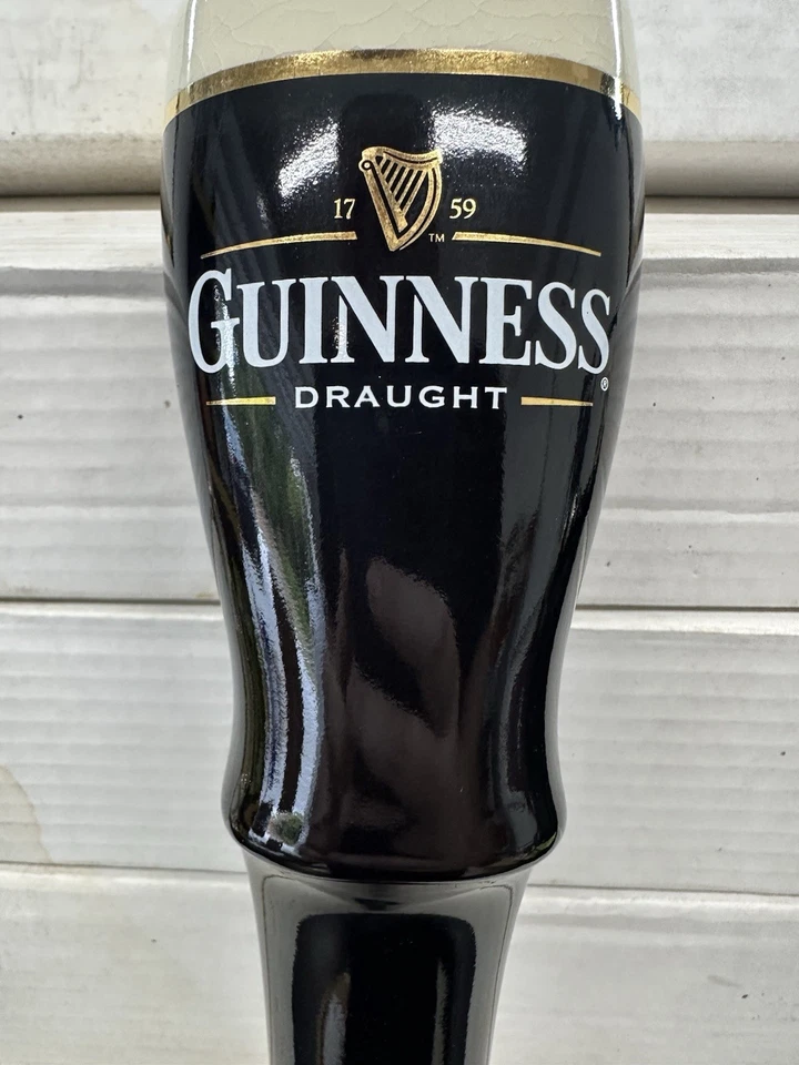 New Old Stock Guinness Draught Ceramic Beer Tap Handles Pint Glass - Image 4 of 4