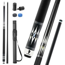 Carbon Fiber Pool Cue Stick with Case, 2pieces 58inch Low Deflection Professi...