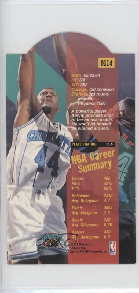 1995-96 Fleer NBA Jam Session Die-Cut Kenny Gattison #D114 - Image 2 of 2