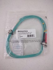 2M LC to ST OM3 10Gb Duplex Multi Mode 50/125 Fiber Optic Optical Cable Aqua