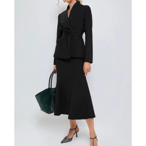 Blazer TUCKERNUCK nero Gracie avvolgente nuovo con etichetta taglia small - Foto 2 di 8