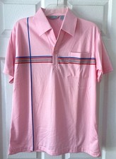 VTG NEW Royale-Air Pink Polo Men's Medium Front Pocket Shirt Polyester Blend 70s