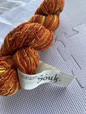 SOUK From Cascade Yarns: Single Skein Silk/Wool Orange/Gold + Free Pattern