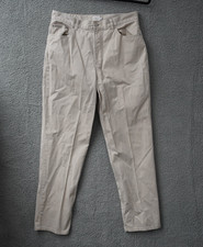 Calvin Klein Womens Vtg Y2K Jeans Size 14 High Rise Taper Beige Old Money