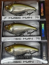13 Fishing Magic Man Olive Crush Shad One Knockers (lot of 3)