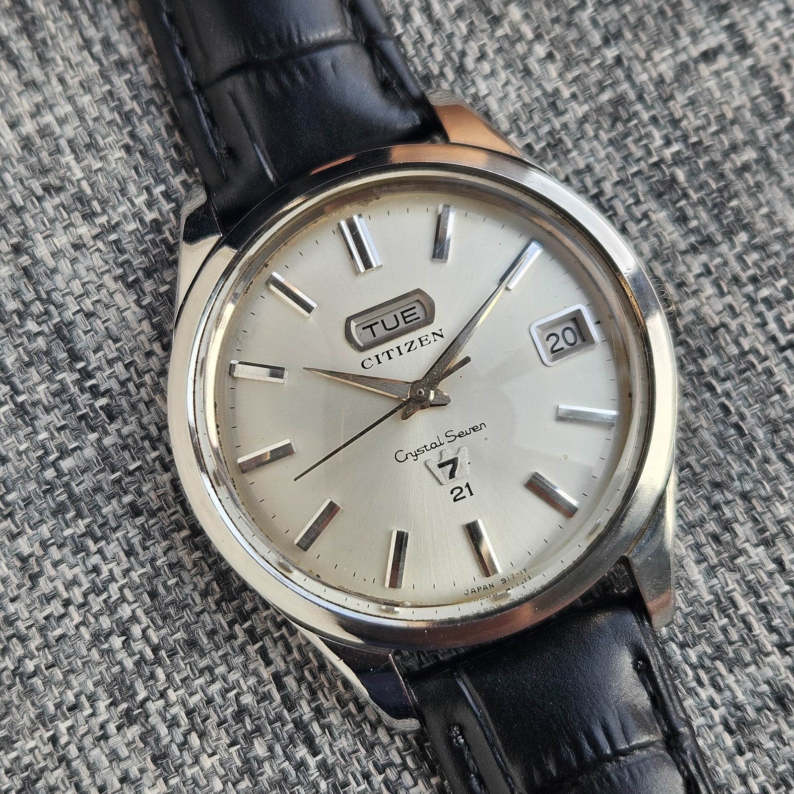 Vintage Citizen Crystal Seven 21J Automatic Day Date … - Gem