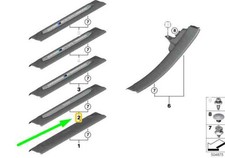 BMW 1er F40 Einstiegsleisten-Abdeckung vorne 51477495260 7495260 NEU ORIGINAL