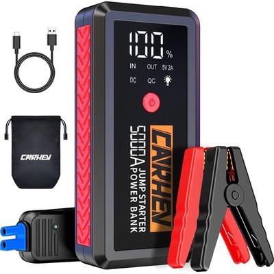 CARHEV 5000A Starthilfe Powerbank für Pkw Booster Auto Starthilfe 12V Starter