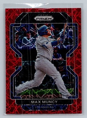 2022 Panini Prizm #42 Max Muncy Red Velocity Prizm
