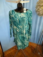 Michael Kors Macy's XL Long Sleeve Tile Blue Dress