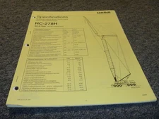 Link-Belt HC-278H Lattice Boom Truck Crane Specifications & Capacities Manual xz