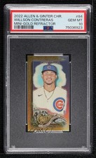 2022 Allen & Ginter Chrome Mini Gold Refractor /50 Willson Contreras PSA 10 0e2x