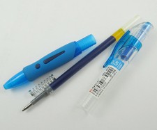 2 pcs M G 0.5mm Retractable pipe Gel Ink Pens Blue Color New