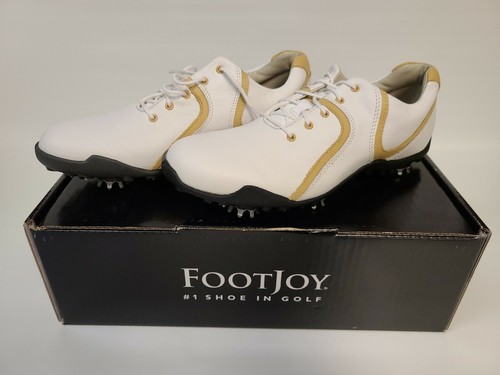 FootJoy LoPro Womens Size 8 Narrow Golf Shoes Lace Up Tan and White NEW - Picture 1 of 12