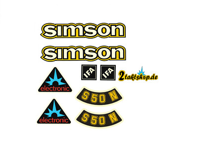 Dekorsatz Simson  S50N IFA Electronic Retro Aufkleber Set DDR Premium
