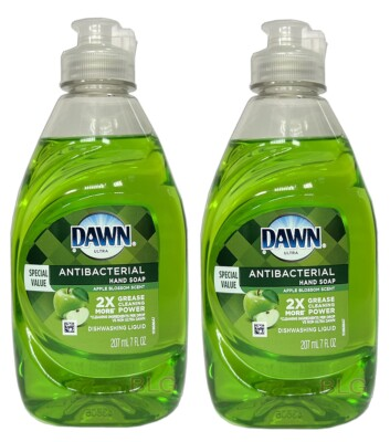 #ad Dawn APPLE BLOSSOM Scent Dishwashing Liquid Soap Detergent Dish Washer 7oz 2Pack $12.95