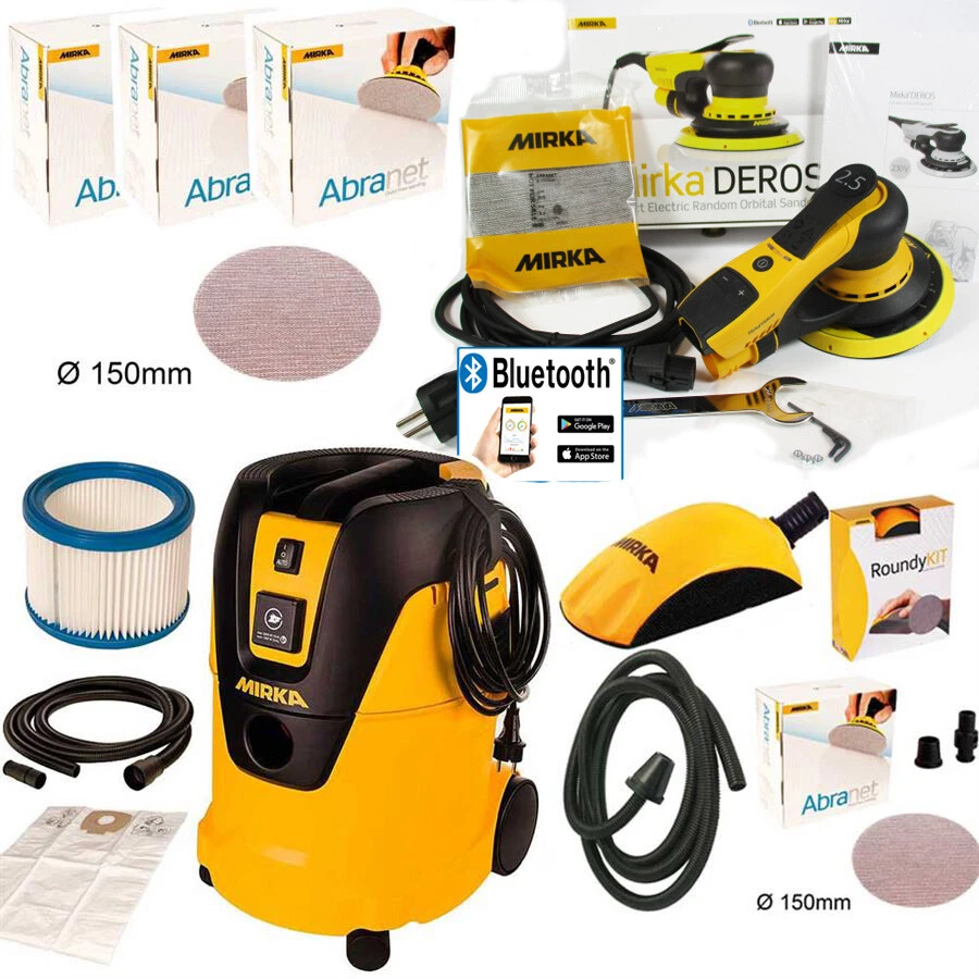 MIRKA DEROS 125 150mm 5mm Sauger 1025 L PC RoundyKit