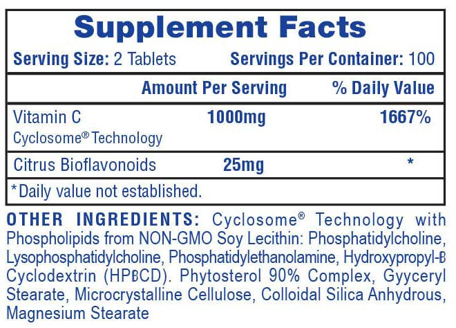 Hi-Tech Pharmaceuticals Vitamin C 1000mg 200 Tablets