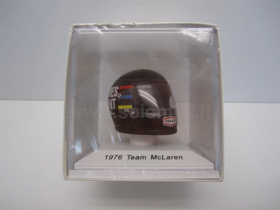 1:8 JAMES HUNT Helmet Casco WC 1976 McLaren [TRUE SCALE TSM12AC03] NEW Sealed - Immagine 2 di 4