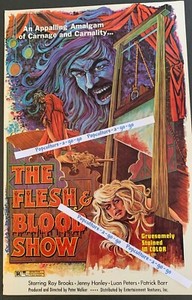 “The Flesh & Blood Show” rare pressbook Brit 1972 sexploitation-gore * Yikes!