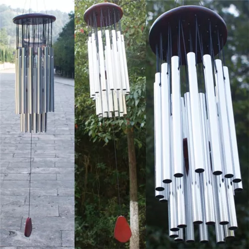 Carillon a vento grande 27 tubi cappella campane campane a vento esterno giardino decorazione casa regalo - Foto 2 di 10