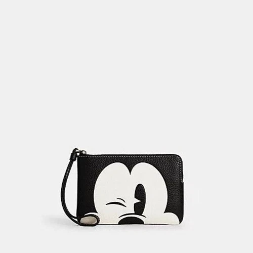 Nuova borsa Disney X Coach Wink Topolino angolo zip braccialetto regalo carino