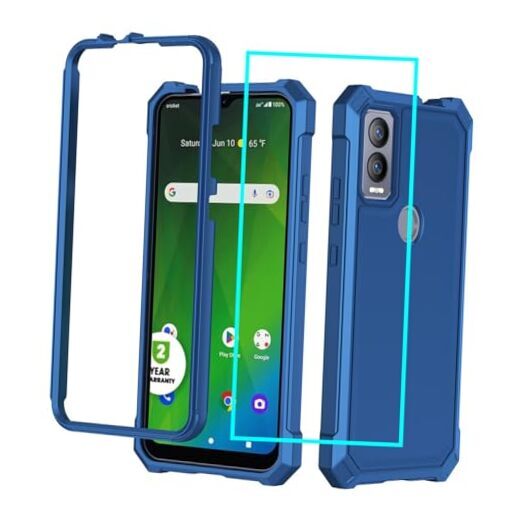 for Case with Screen Protector,AT&T Propel 5G Case Full Cricket Magic 5G Blue