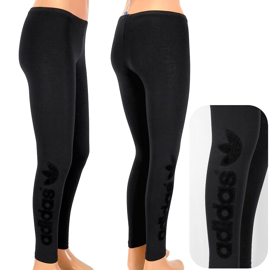 adidas leggings trefoil logo