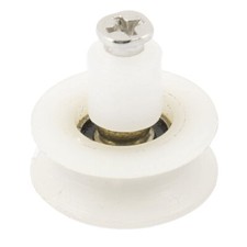 Shower Room Bathroom White Plastic V Grooved Door Roller