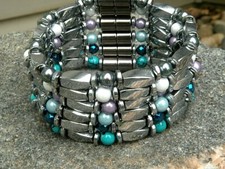 6 Choices Silver Magnetic Therapy Hematite Men Women Bracelet Anklet Necklace