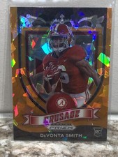 2021 Prizm Draft Picks DeVonta Smith Orange Cracked Ice Crusade RC No.165