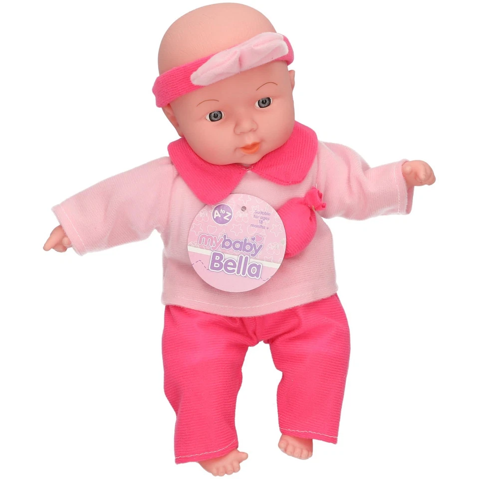 A2Z 4 Kinder Mädchen Babypuppe My First Baby Bella rosa weiches Kinderspielzeug 18 Monate+