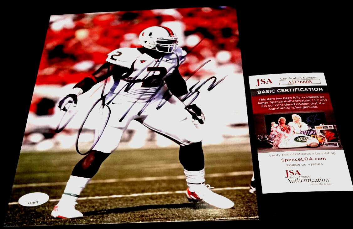JON BEASON Miami Hurricanes SIGNED 8x10 Photo JSA COA 