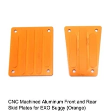AXIAL EXO TERRA Front Rear Skid Plates CNC ALUMINUM ORANGE