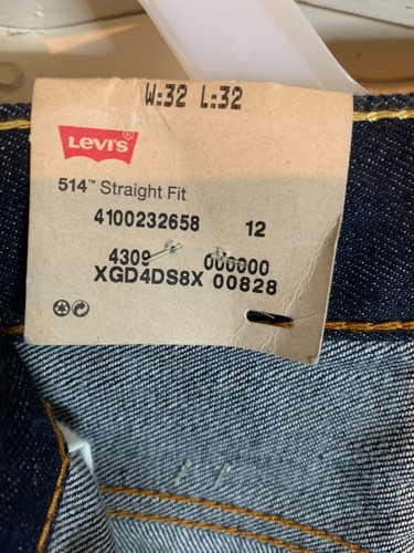 NWT Levis 514 Straight Fit Slim Fit Blue Jeans - Picture 6 of 6