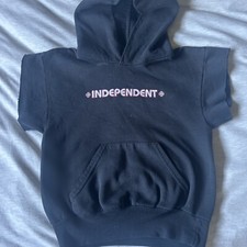 Vintage Independent Trucks Co Skateboarding Black Youth Small 6/8 Hoodie Cutoff