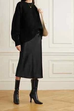 New $1550 The Row Ophelia Wool Cashmere Sweater in Black sz M