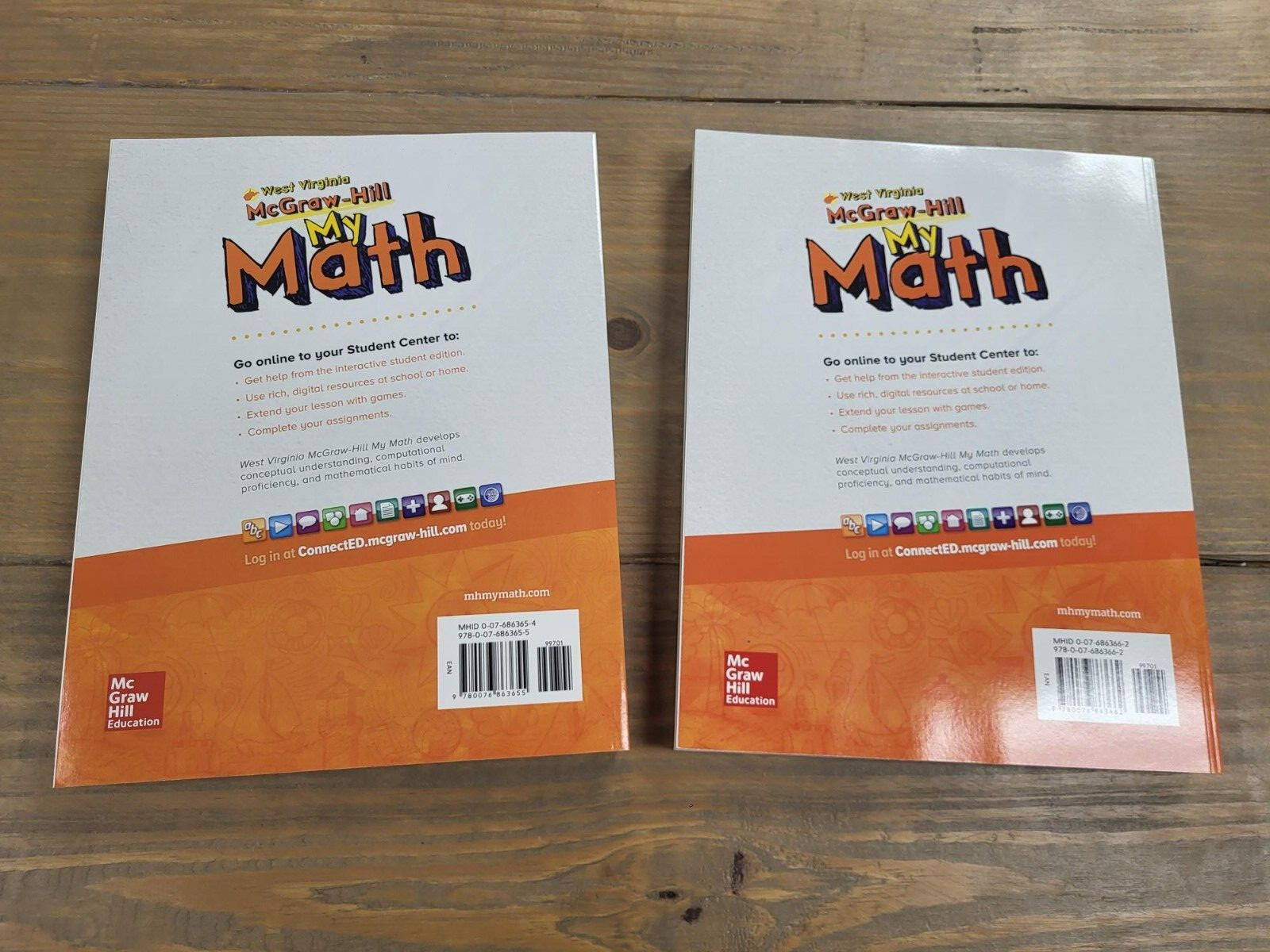 NEW -McGraw Hill My Math Student Workbooks Vol 1 & 2 Grade 3 Published 2019 (WV)
