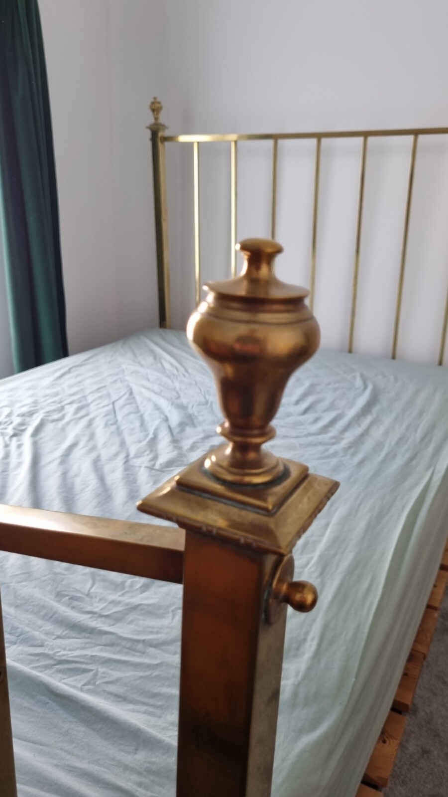 Vintage Edwardian Double Brass Bed eBay