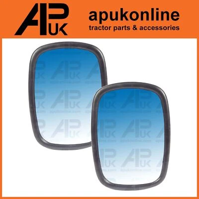 APUK 2x Curved Mirror Head 7" x 5" for JCB Telehandler Loadall Backhoe Premium Brand