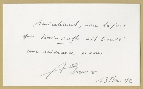 Annie Ernaux - Scrittrice francese - Premio Nobel - Rara cartolina firmata + foto - 1992 - Foto 2 di 3