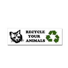 Recycle your Animals Sticker Decal fight club