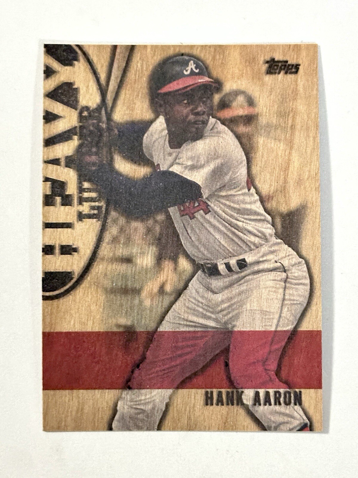 2024 Topps Update HANK AARON Heavy Lumber SSP #HL-43 Wood - ATLANTA BRAVES