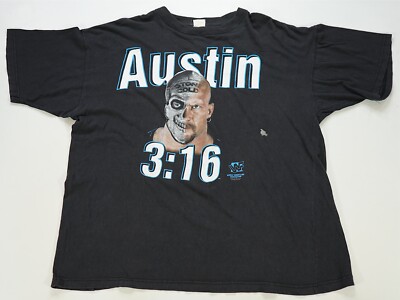 Rare Vintage Stone Cold Steve Austin 3:16 1997 Split Face Wrestling T Shirt 90s