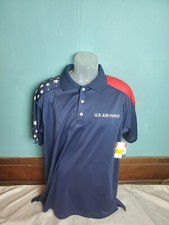Officially Licensed US Air Force Blue Polo Men's Size Medium M Made in USA