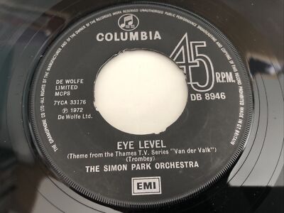 The Simon Park Orchestra - Eye Level 7'' Vinyl Single Record